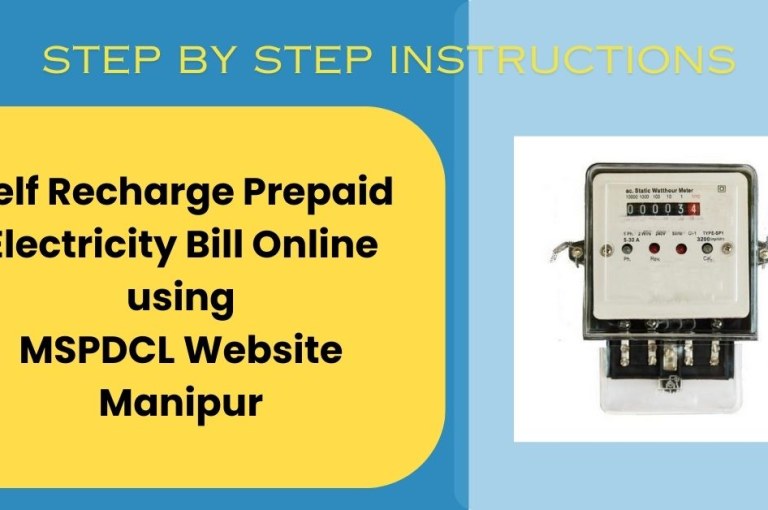 How To Recharge Prepaid Electricity Bill Online using MSPDCL Manipur